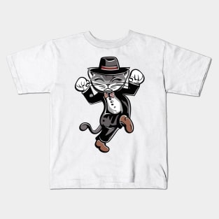 Funny boogie woogie cat Kids T-Shirt